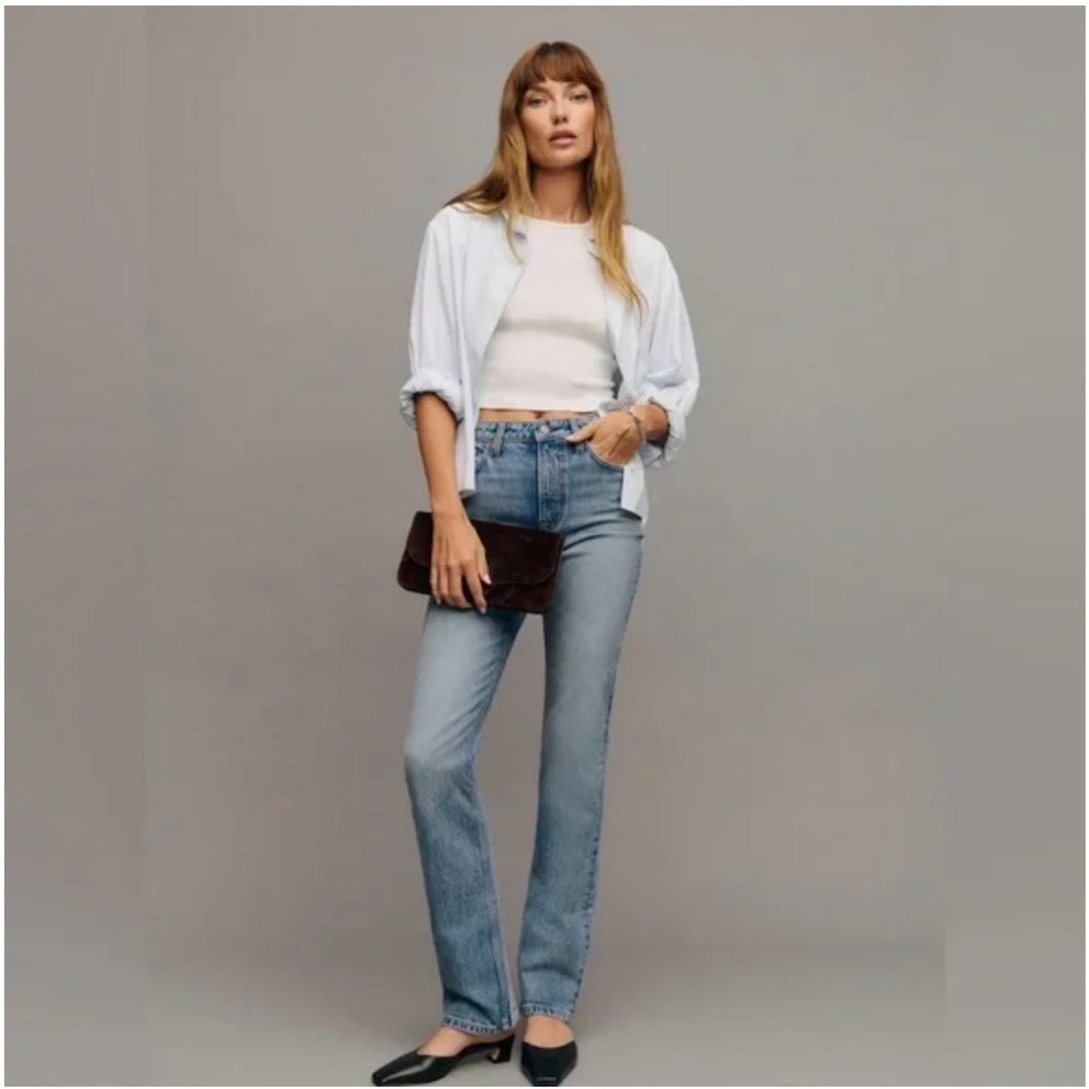 Reformation Jax Stretch Blue Straight-Leg Women’s Jeans